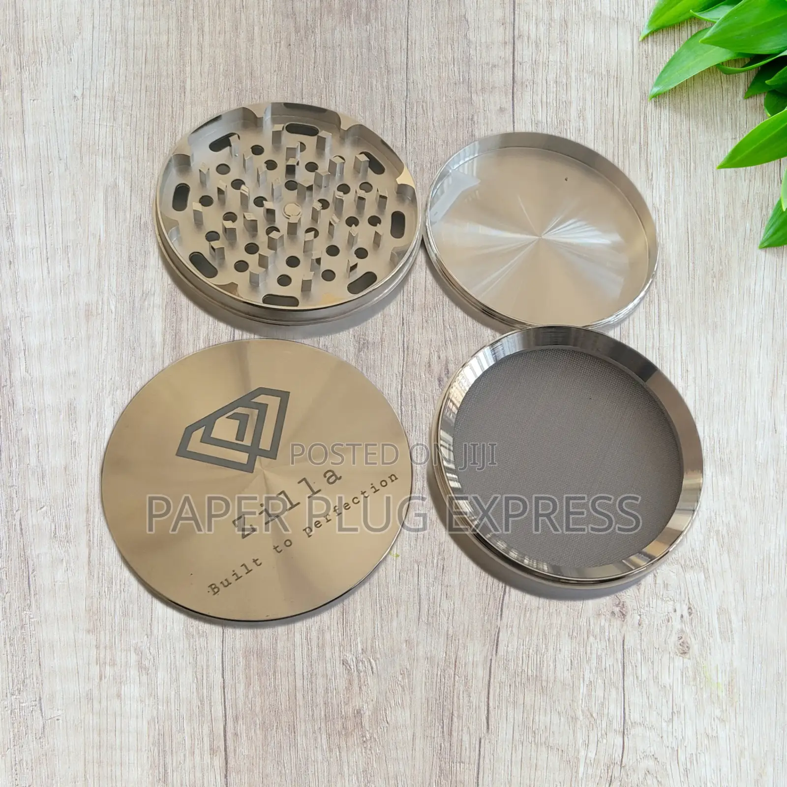Zilla 100mm (Extra Large) Herb Metallic Grinder - 4 Layer