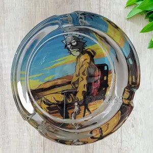 Rick And Morty Art Round Glass Ashtray 85mm