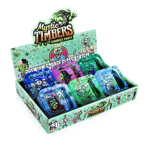 Mystic Timbers Zombies Square Premium Glass Ashtray 90m