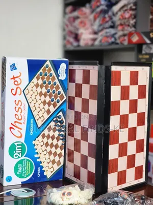 Family 2-in-1 Chess and Draughts Board Game
