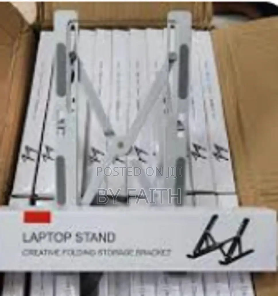 Foldable Laptop Stand With Storage Bracket – Space Saver