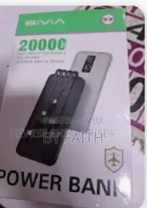 Power Bank 20000 Mah 4 Built in Cables