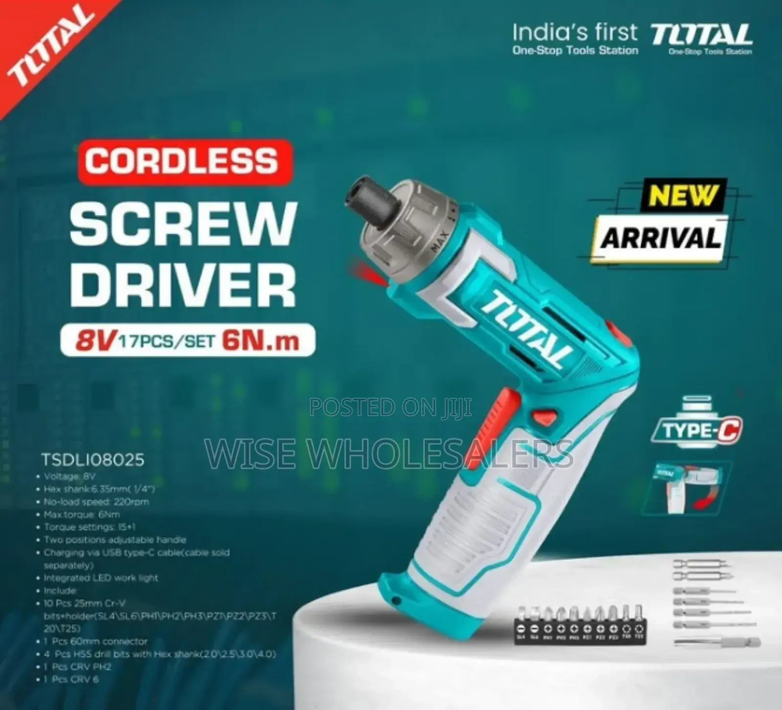 Original Total Type C Charger 8in1 Total Screwdriver