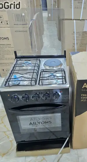 Ailyons Standing Cooker 3 G + 1 E, 50*55cm Electric Oven