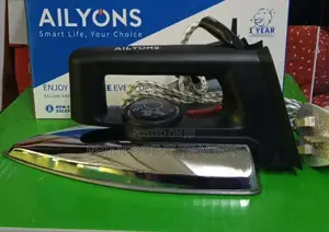 Stainless Finish, Ailyons Silver, Black Dry Iron Box - 199a