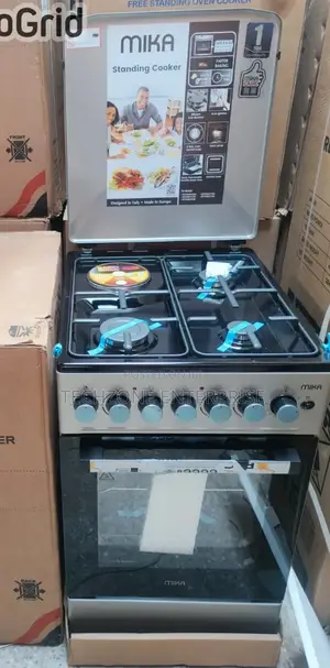 Mika 3g+1e 50*60cm Standing Cooker in Black and Silver ;