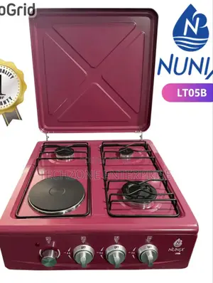 New Model Nunix Table Top Cooker 3 Gas + 1 E Burner Stove ;