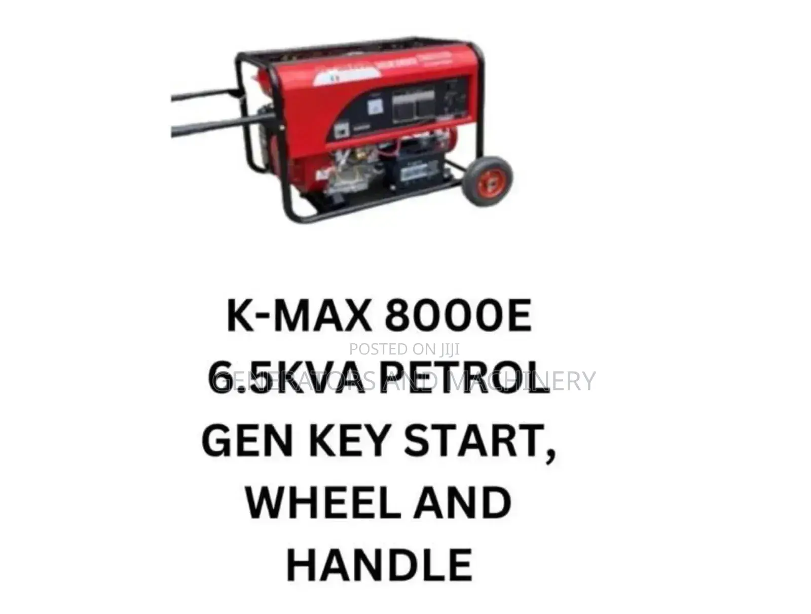 Wheel and Handle Generator 6.5kva