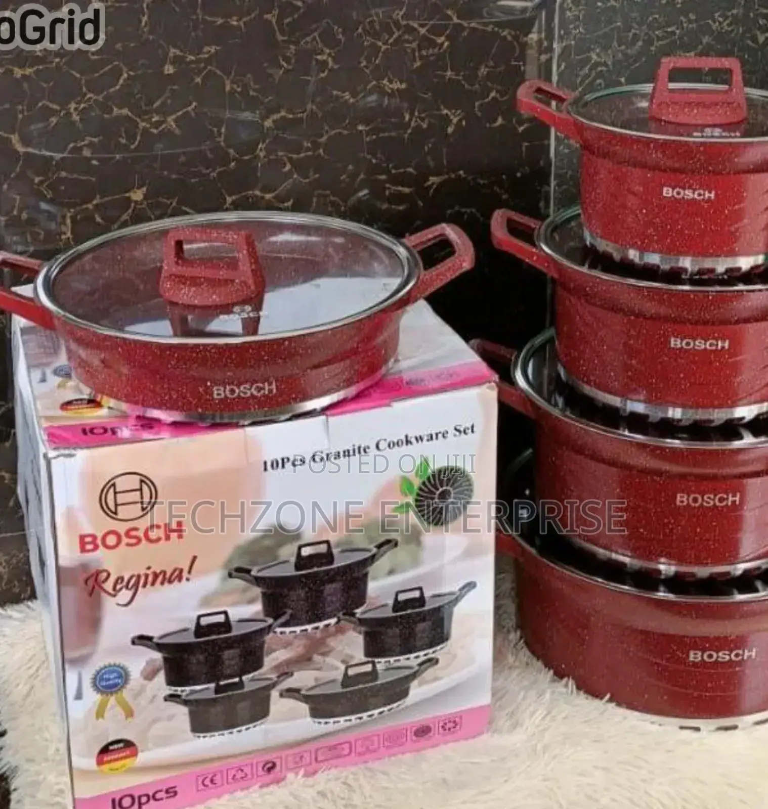 Bosch 10 PCS Nonstick Granite Cookware Set ;