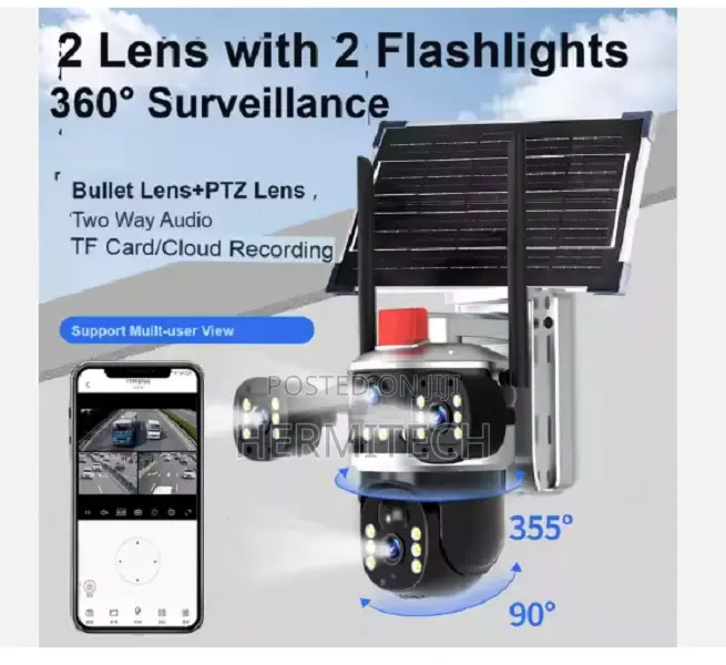V380 Pro 3 Lens Outdoor Waterproof Security Camera Wireless
