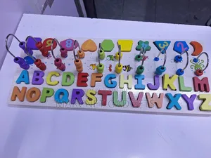 3 in 1 Kids Playing Set Abacus, Shapes and Alphabet Letters
