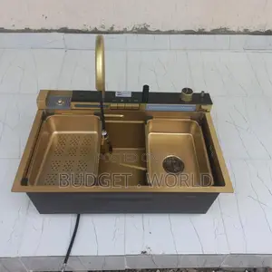 Intelligent Digital Display Rainwater Kitchen Sink- Gold
