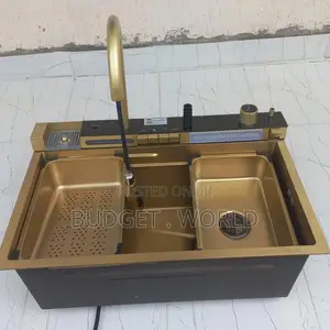 Stainless Steel Gold Modern Smart Kitchen Sink