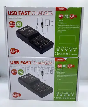 Multi 12 Port Fast Usb Charging Station Hub Desktop Wall Cel