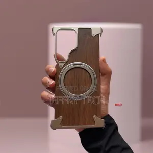 Luxury Wooden Case Metal Fusion for Samsung Galaxy S24 Ultra