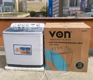 Von 13 KGS Twin Tub Washing Machine VWM-13ahk