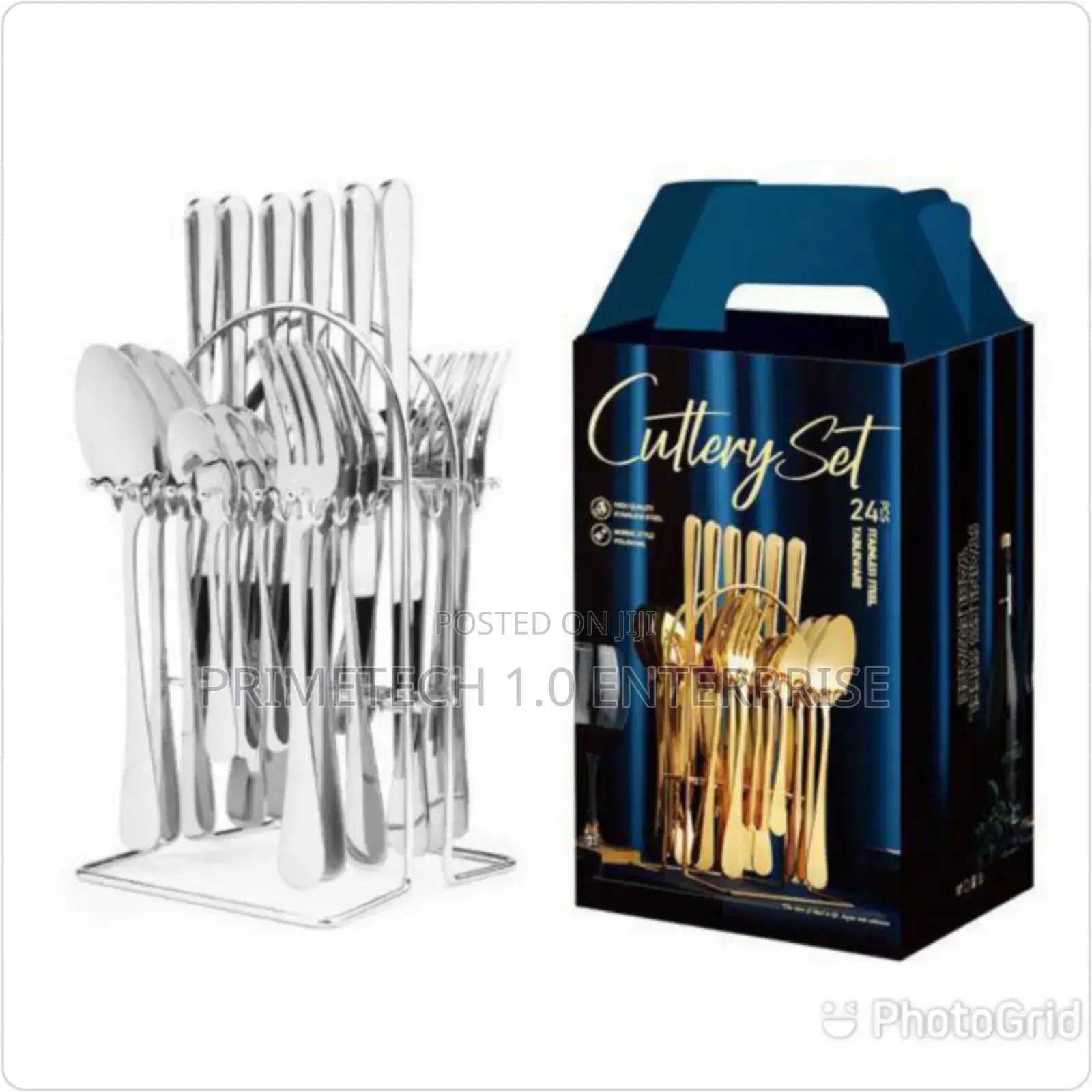 24 PCS Cutlery Set - Silver Colour
