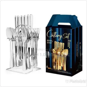 24 PCS Cutlery Set - Silver Colour