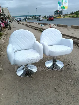 Hydraulic Salon White Seat 