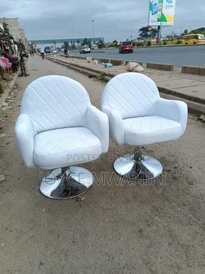 Hydraulic Salon White Seat 
