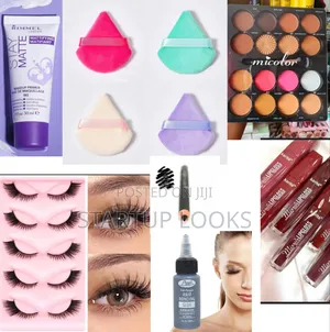Makeup Kit Set-3pcs Lipstick, Contour, Primer, Eyelashes,