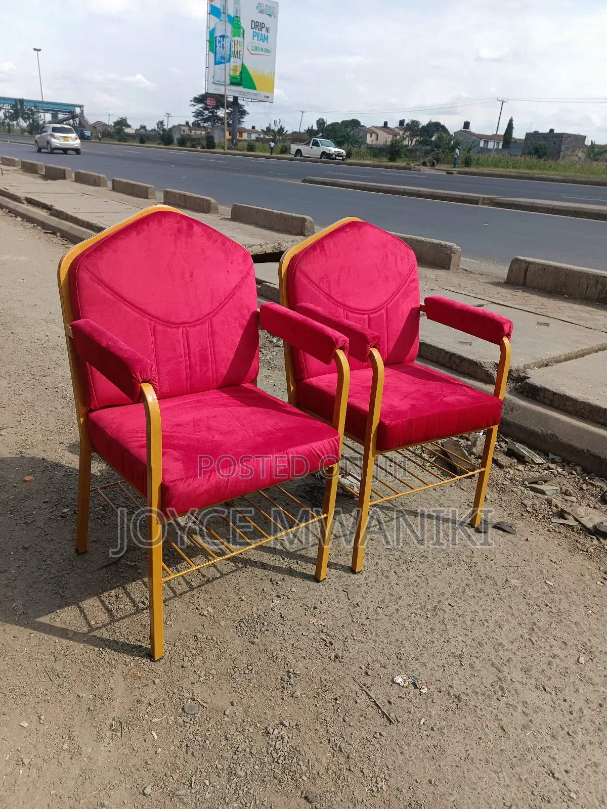 Red Church Seats, Without Logo 