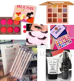 Blush Palette, 5pcs Eyelashes, Eyeshadow, Brushes, Primer