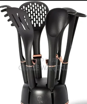 *Haus Roland Rotating Stand 7pc Silicone Kitchen Utensil
