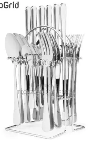 *Silver 24 PCS Stainless Steel Cutlery Set 