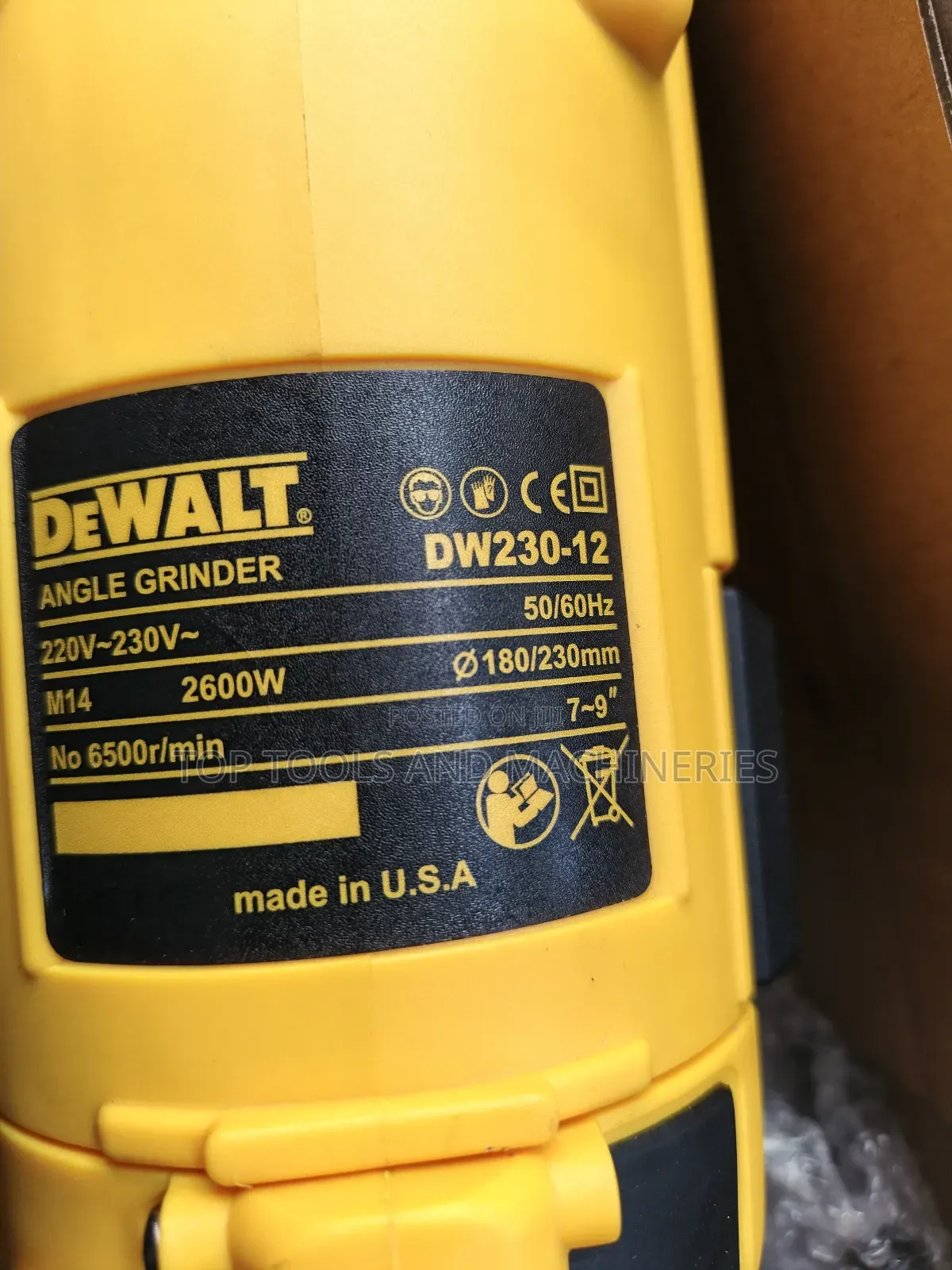 9-Inch Dewalt Heavy-Duty Electric Angle Grinder