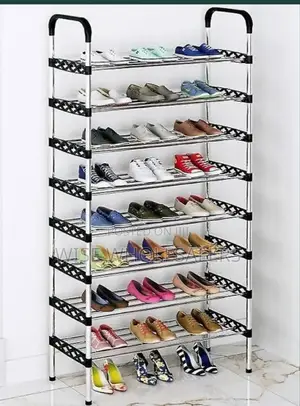 Shoerack 
 -55cmx26cmx149cm Pink,Blue And Black