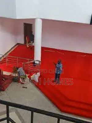 Red Delta Loop Pile Wall to Wall Carpets