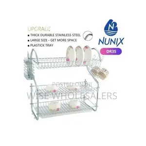 Nunix Dish Rack - 3 Tier + Drain Board