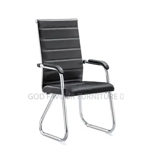 Black Waiting Chair With Steel Base Jgf5
