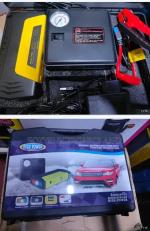 Portable Car Jam Starter With Air Compressor 12 V