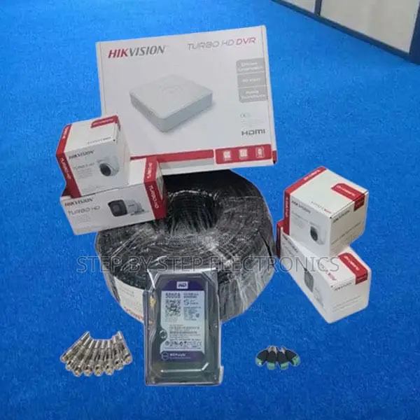 Space Efficient Hikvision 4 1080p CCTV Cameras Full Package