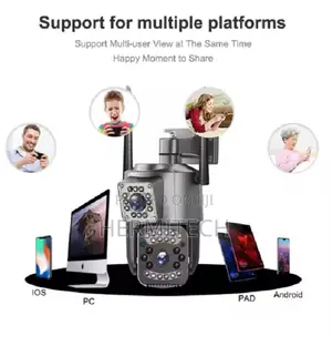 V380 Dual Lens Ip66 Waterproof Wifi Security Camera Pan-Tilt
