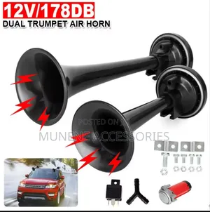 12v Air Train Horn Kit Dual With Compressor for 12v Vehicles