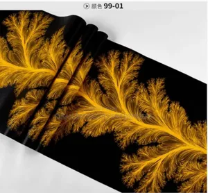 Black and Gold Floral Wallpaper