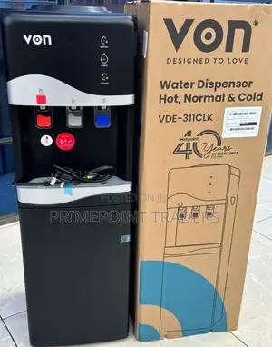 Von Dispenser 3 Taps Hot, Normal and Cold. (Black) Top-Load