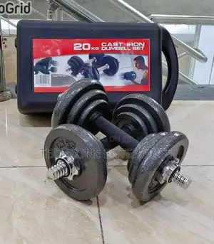 Adjustable 20kgs Chrome Dumbbell Set With Case 