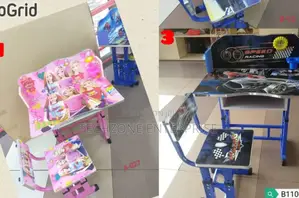 Durable Adjastable Kids Study Table in Blue and Pink
