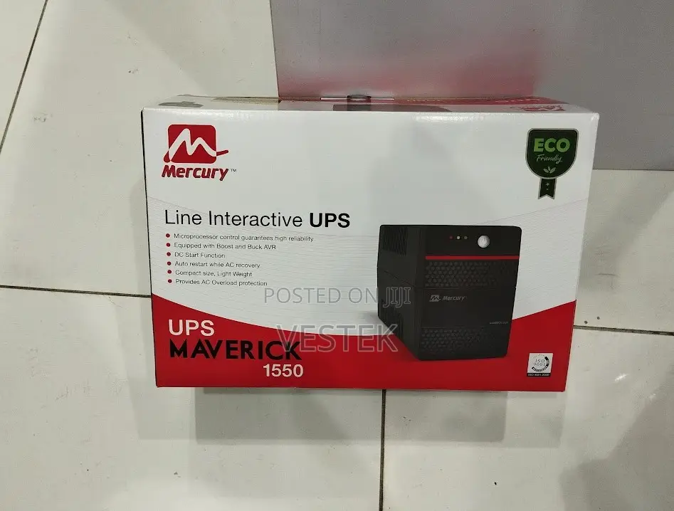 Ups 1550va Mercury Maverick 4x Socket, 2x 8.2ah Battery