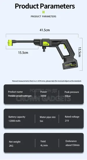 Powerful 48v Pressure Washer – Car, Garden, Patio Use
