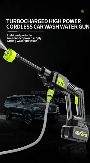 Cordless Water Jet Gun – 6 Modes, 48v Battery Powered