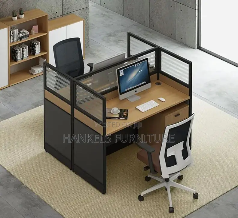 2 Way Brown Modular Workstation