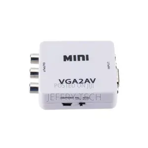 Axgear Vga to Av Rca Composite Converter Adapter Box With Au