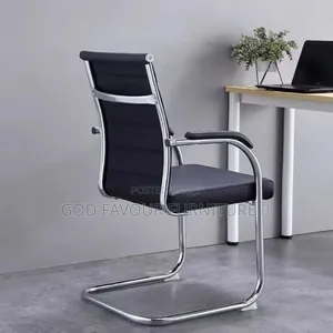 Office Chair/Waiting Chair With Armrests and Steel Base Qw8j