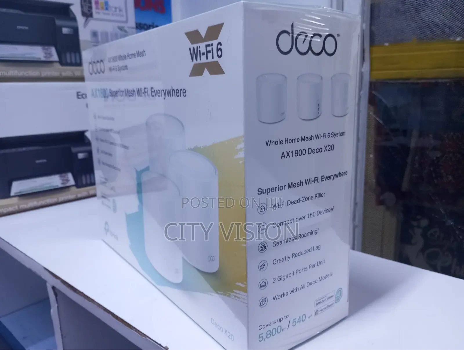Tp-Link Deco X20 Ax1800 Whole Home Mesh Wifi 6 System 3 Pack