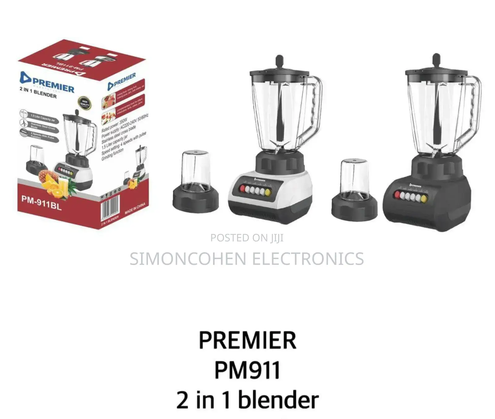 Premier 350w Blender1.5l Jug
